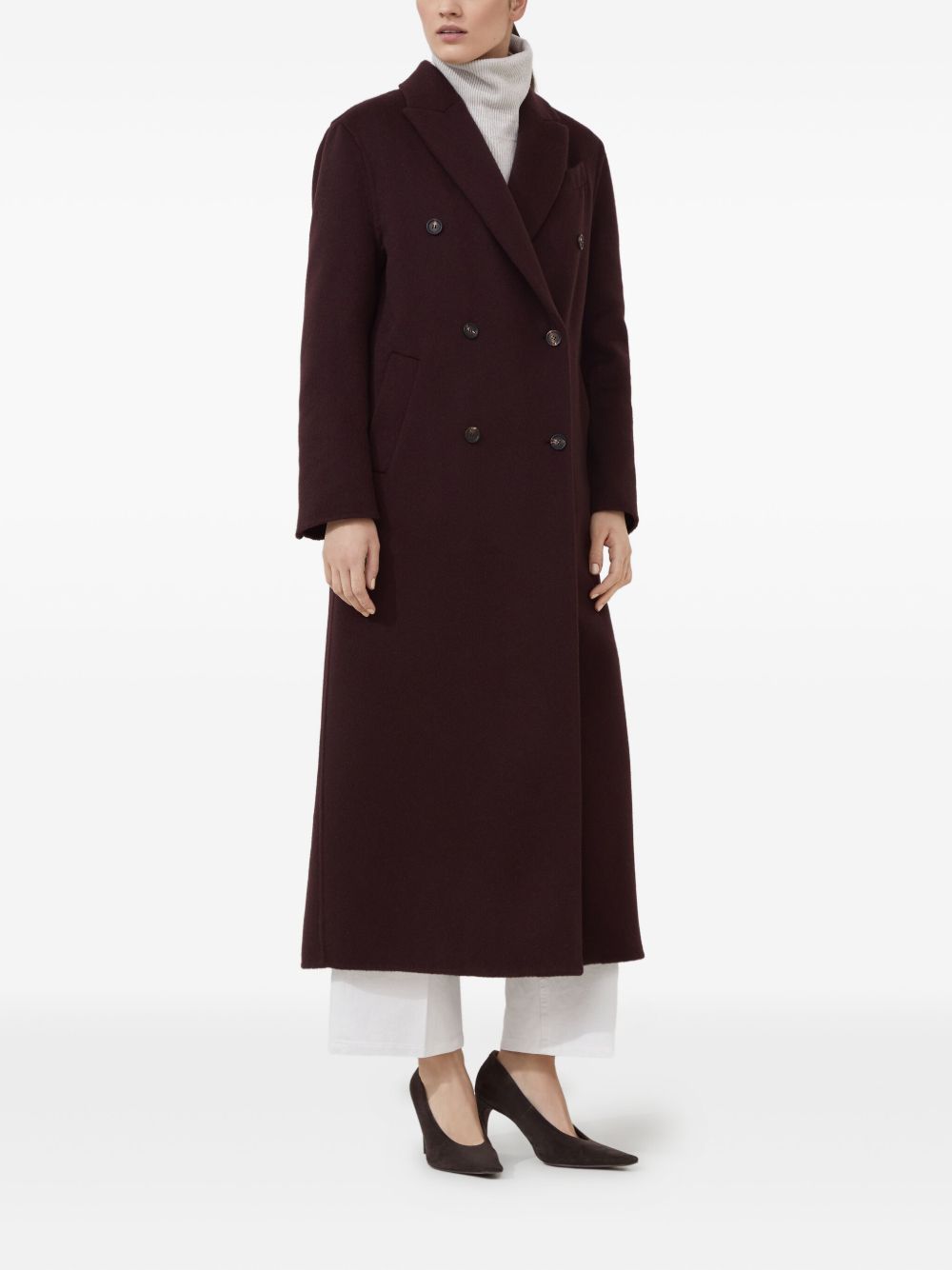 Brunello Cucinelli Coats Bordeaux