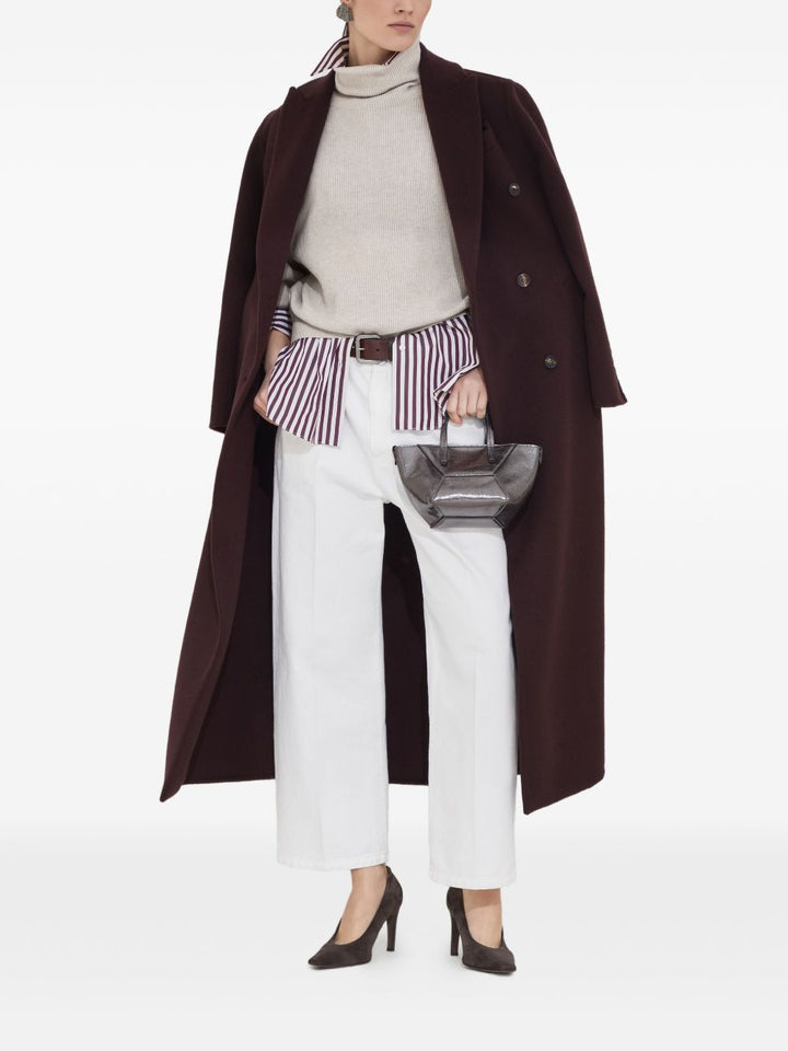 Brunello Cucinelli Coats Bordeaux