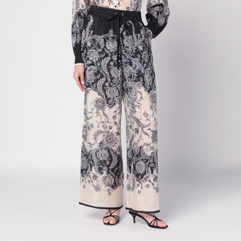 パンツ ZIMMERMANN CREAM RHIANNON TROUSERS WITH FANTASY PRINT ZIMMERMANN Cream Rhiannon trousers with fantasy print