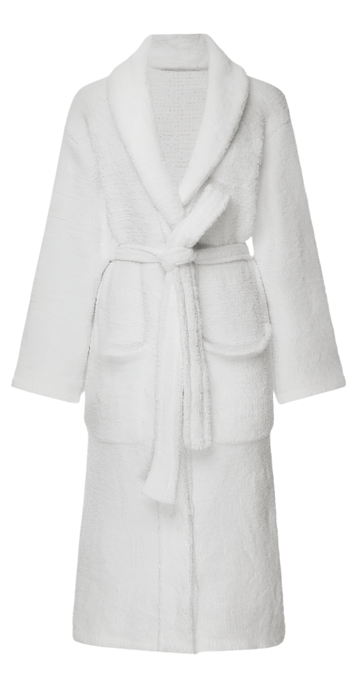 Brogo Bathrobes S Brogo Extra Luxe Bathrobe Plush in white Brogo Extra Luxe Bathrobe Plush in white | Cozy at Home Brand