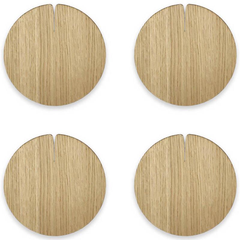 Lignis Coaster Lignis Nelumbo Coaster Large Set Of 4, Warm Oak Brand