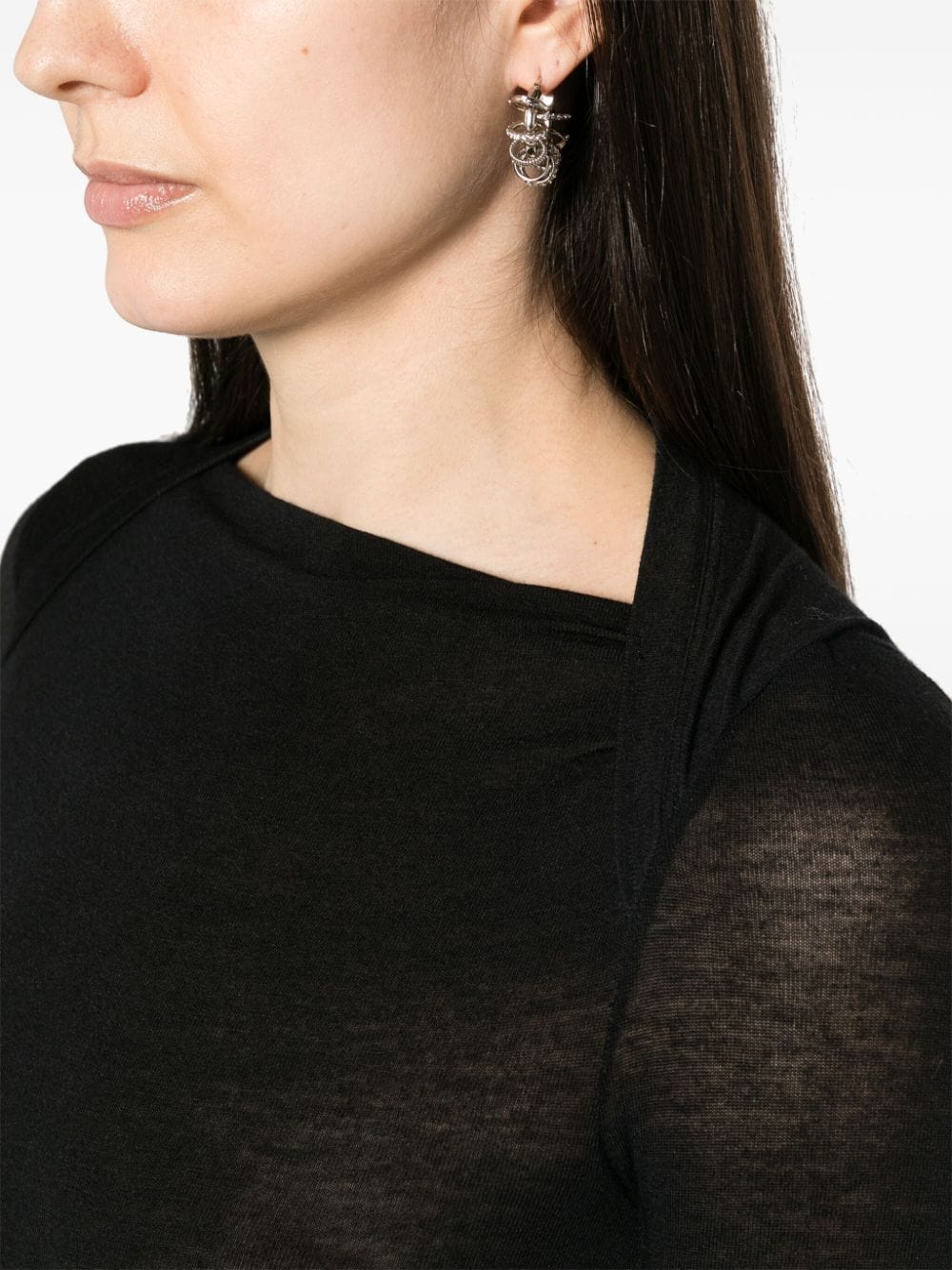 Saint Laurent Dresses Saint Laurent Black Fine Knit Cowl Neck Long Dress Saint Laurent Black Fine Knit Cowl Neck Long Dress at Italian Luxury Group Brand