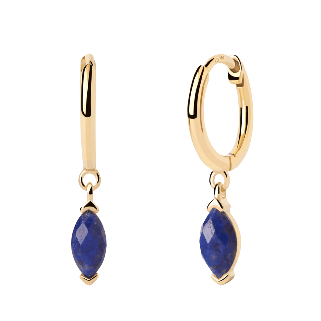 Heart & Grace Earrings Nomad Lapis Lazuli Hoops Brand