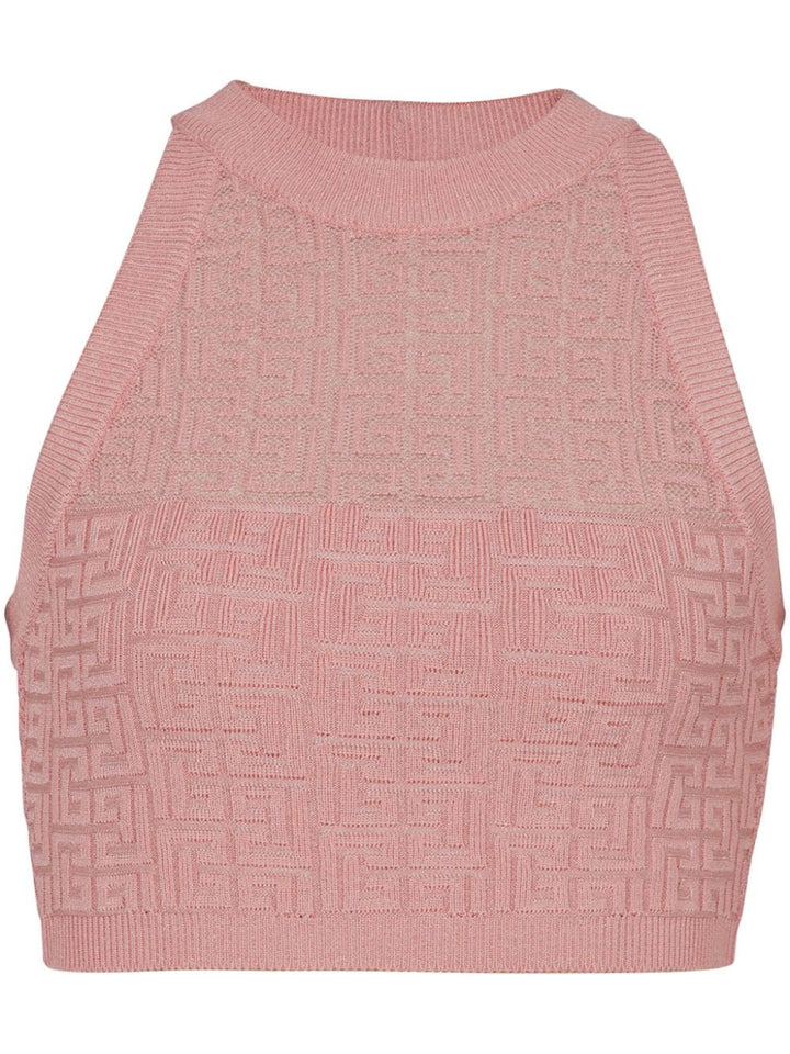 Balmain Topwear 40 Balmain Knit Top Balmain Pink Knit Top Brand