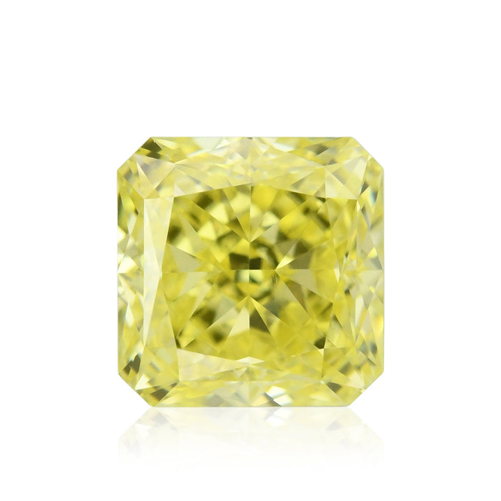 0.81 Carat Fancy Intense Yellow Radiant Diamond VVS1 GIA