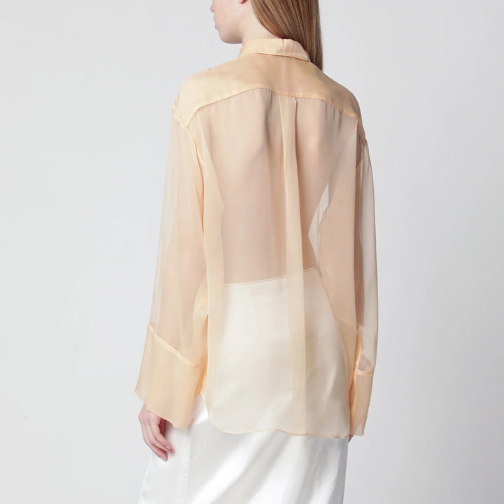 Semi-sheer beige shirt