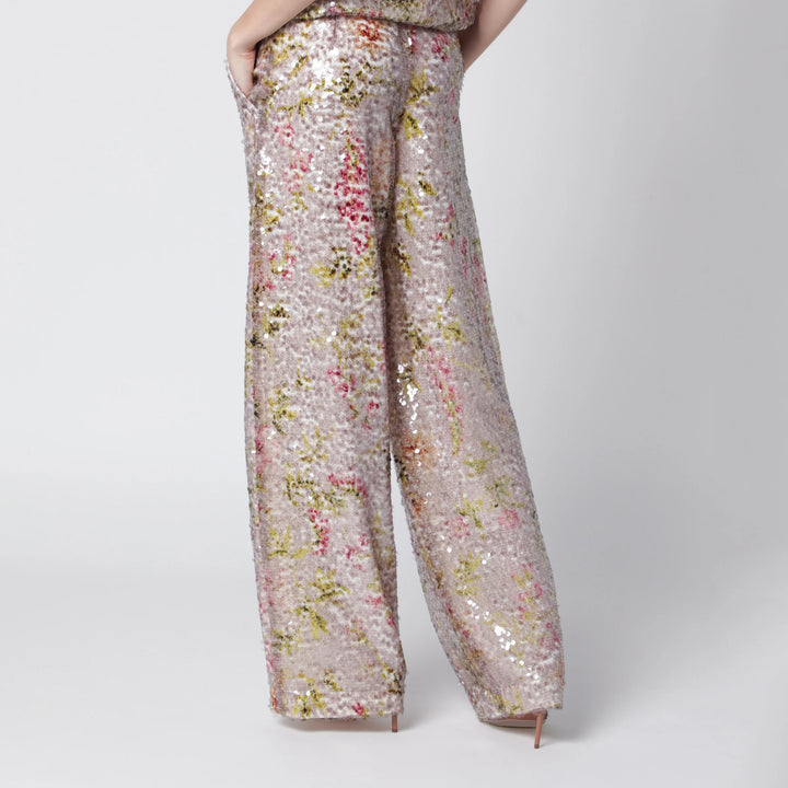 Alberta Ferretti - Sequin trousers with floral pattern