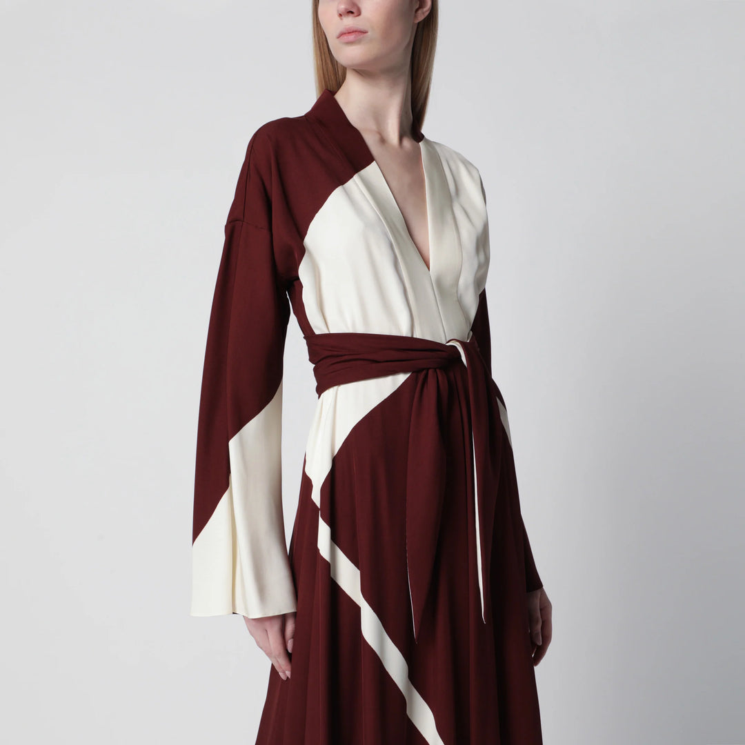 Printed dress in viscose twill