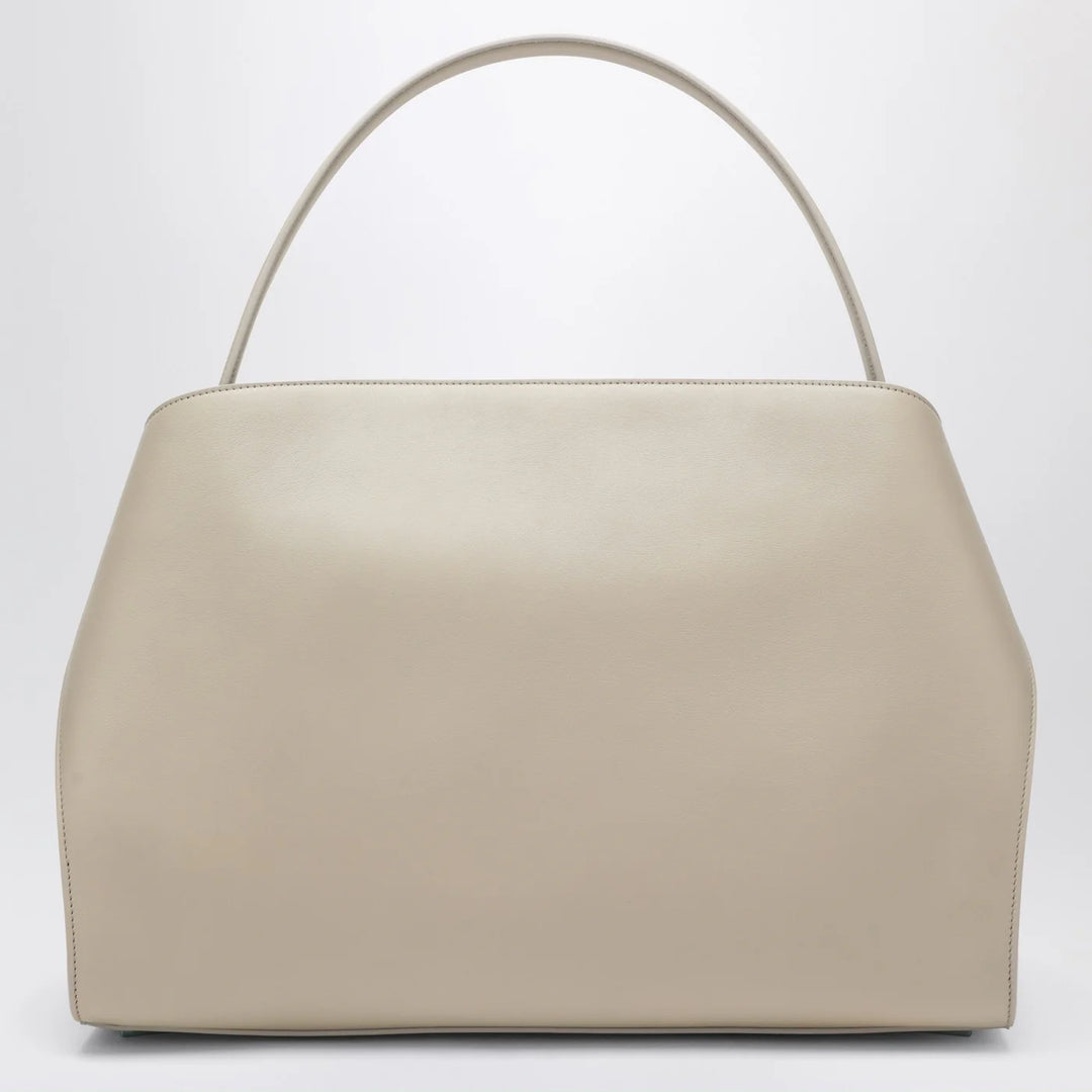 Ferragamo - Ivory and ochre leather Hug Soft L handbag