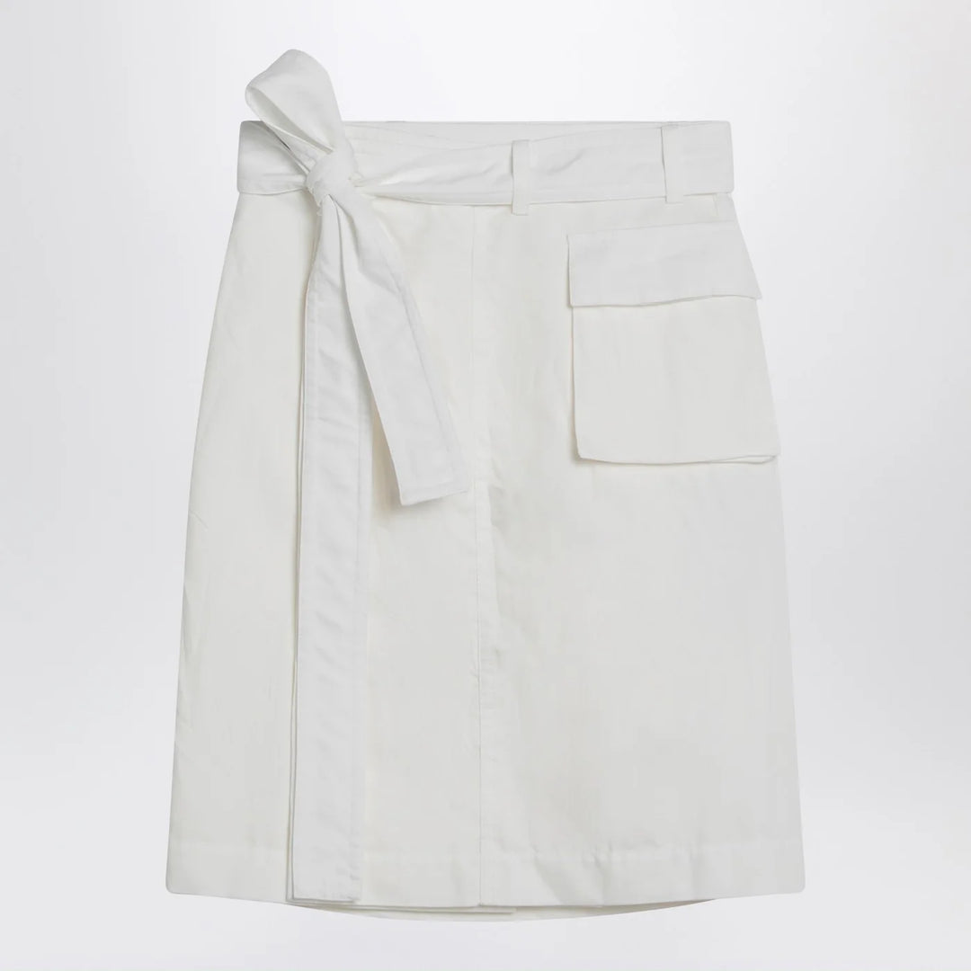 Ferragamo - White wrap skirt in cotton blend