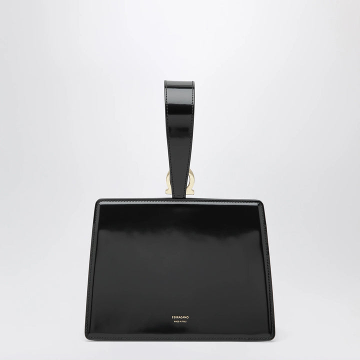 Ferragamo - Black double Gancini mini clutch