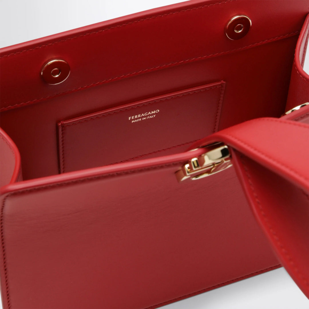 Ferragamo - Red double Gancini mini clutch
