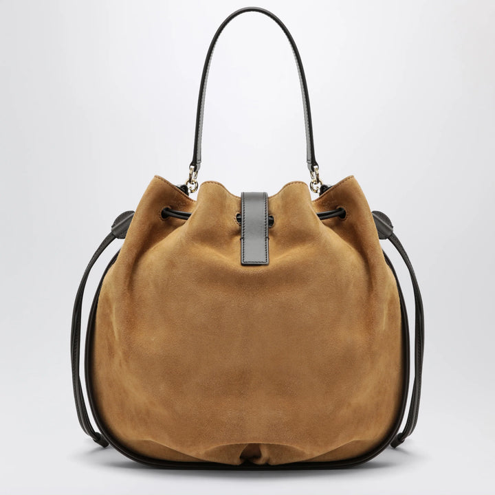 Ferragamo - Hug bucket bag with buckle in Natural