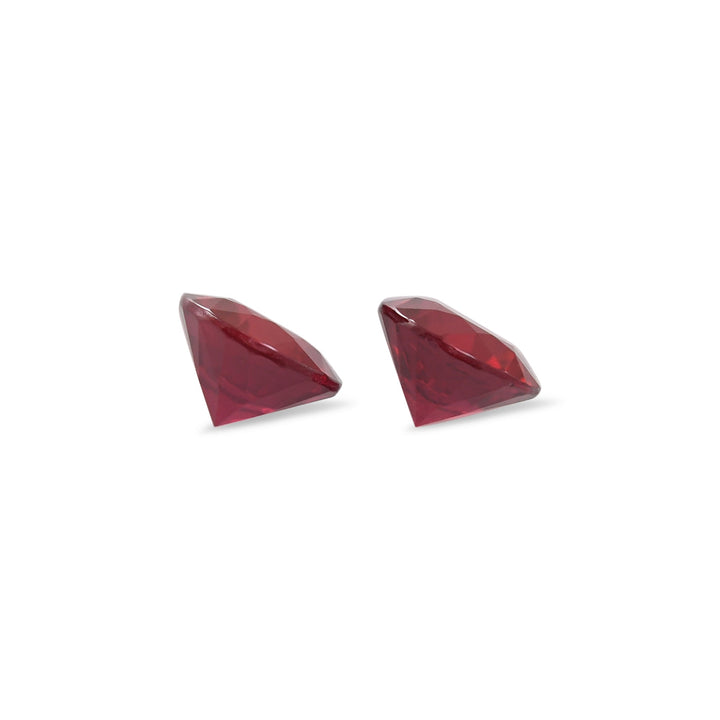 1.10 Carat Red MOZAMBIQUE Round Rubies Pair