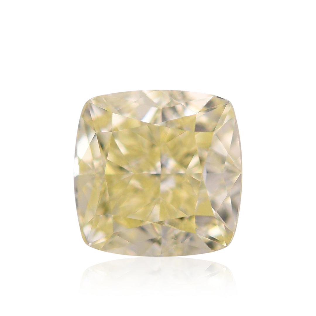 1.17 Carat Fancy Light Yellow Cushion Diamond VS1 GIA