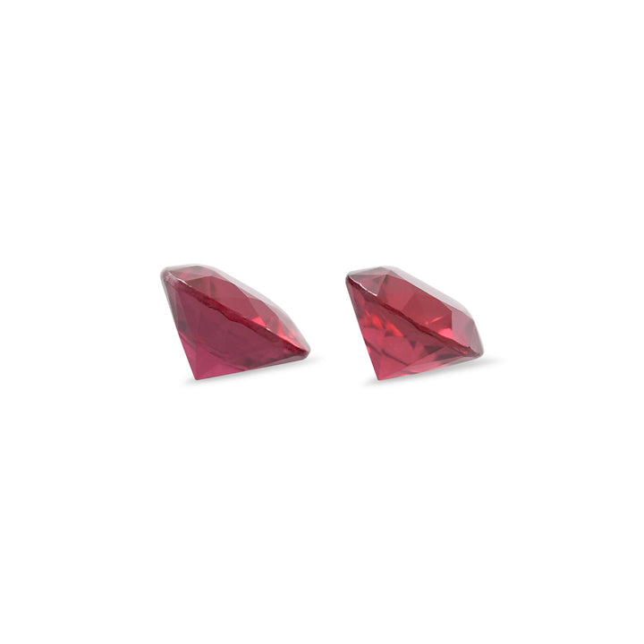 1.21 Carat Red MOZAMBIQUE Round Rubies Pair