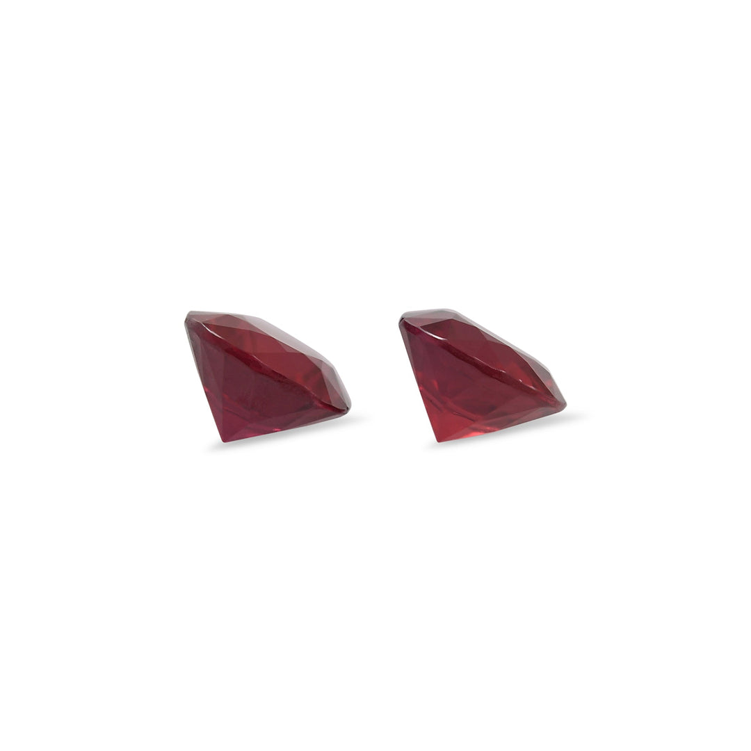 1.50 Carat Red MOZAMBIQUE Round Rubies Pair