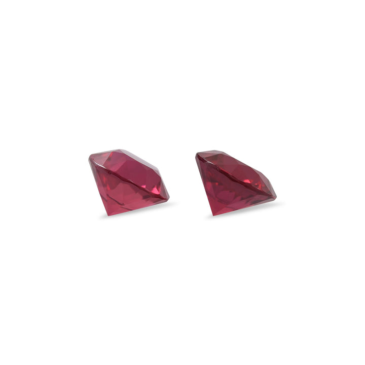 1.58 Carat Red MOZAMBIQUE Round Rubies Pair