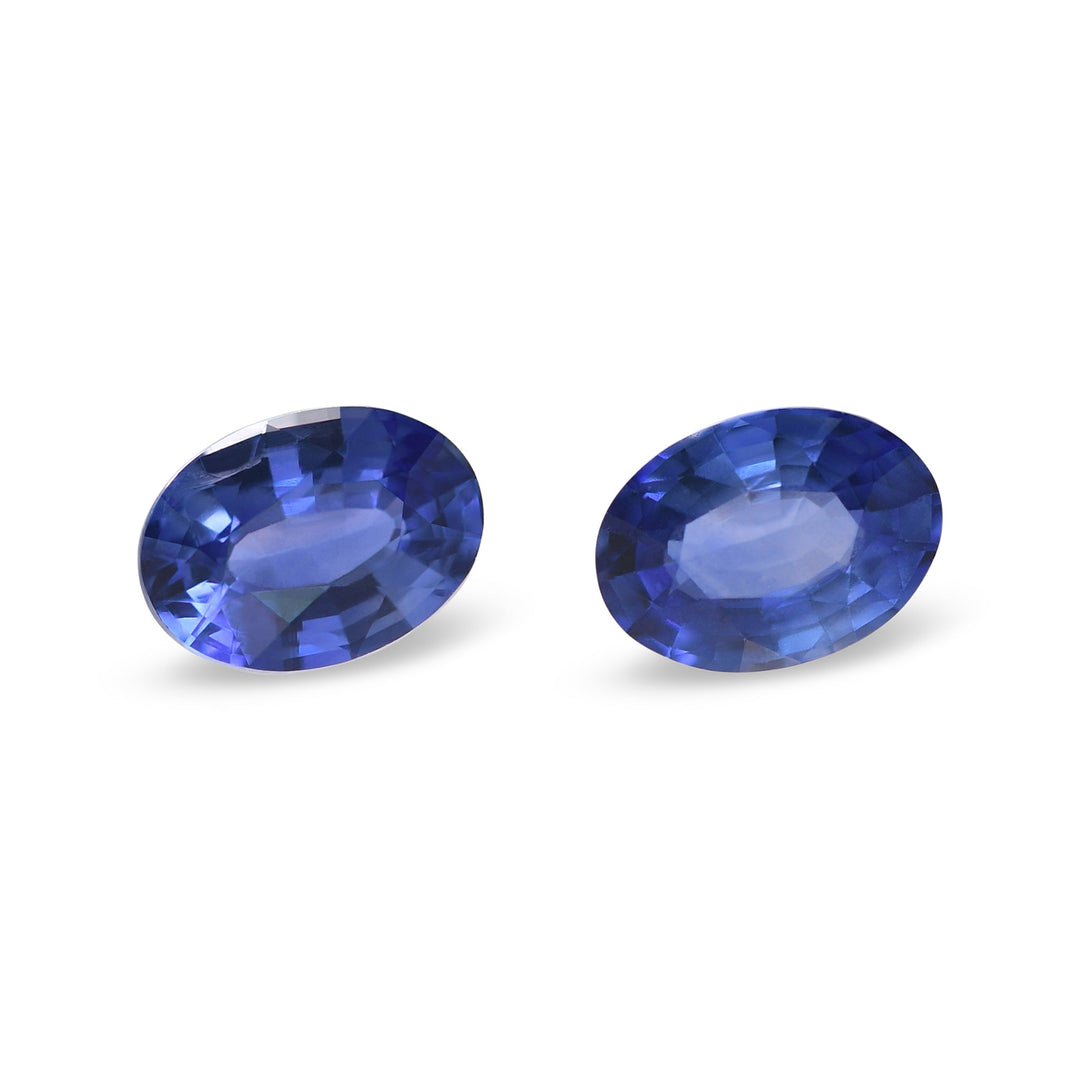 1.76 Carat Blue SRI LANKAN Oval Sapphires Pair
