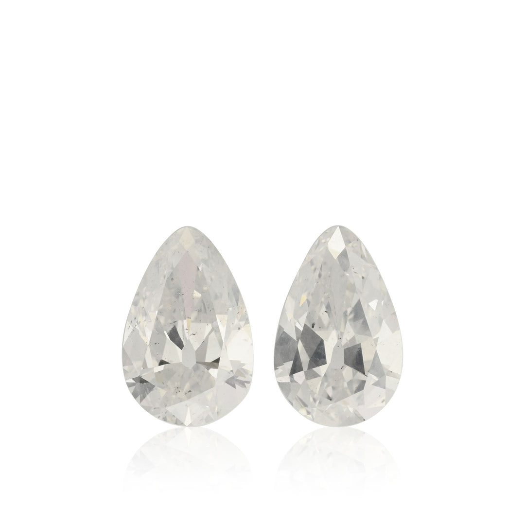 1.93 Carat Fancy White Pear Diamonds I1 GIA