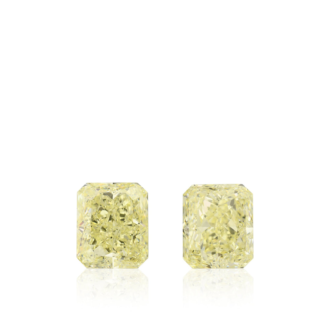 10.07 Carat Light Yellow Radiant Diamonds VS2 GIA