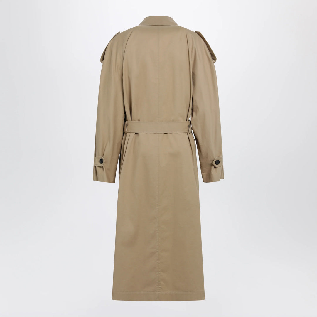 The Row - Dester double-breasted cotton-cashmere trench in sand
