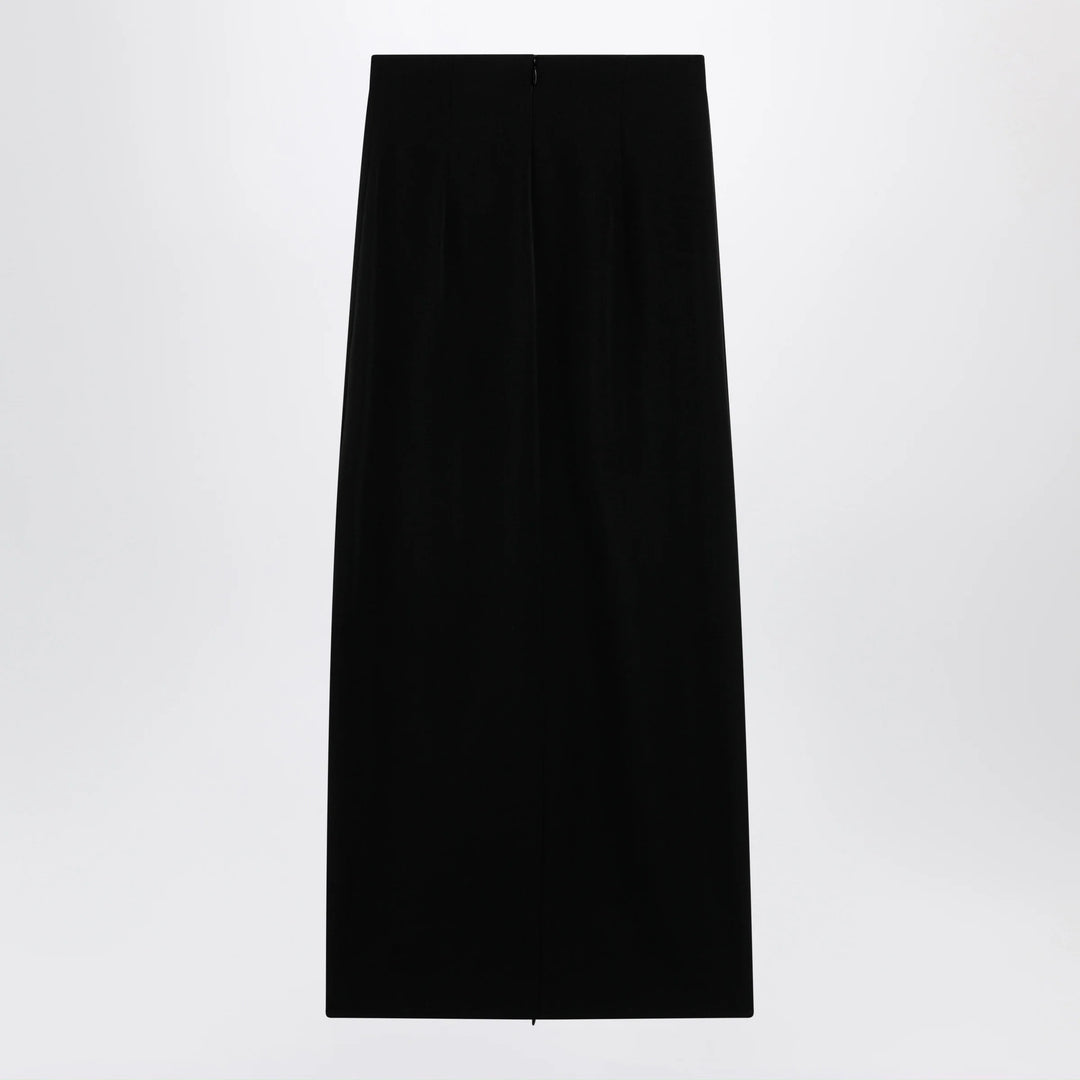 The Row - Iphora high-waisted wool column skirt in black