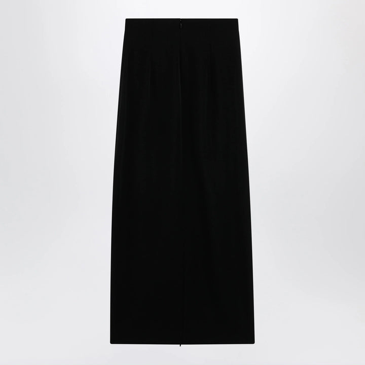 The Row - Iphora high-waisted wool column skirt in black