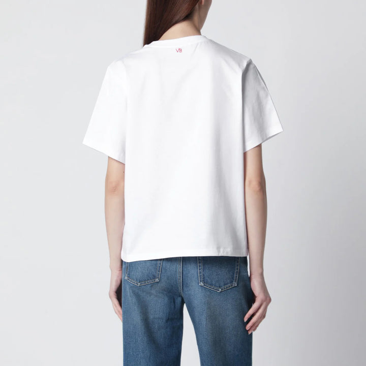 Victoria Beckham - White cotton “It’s Fine” T-shirt
