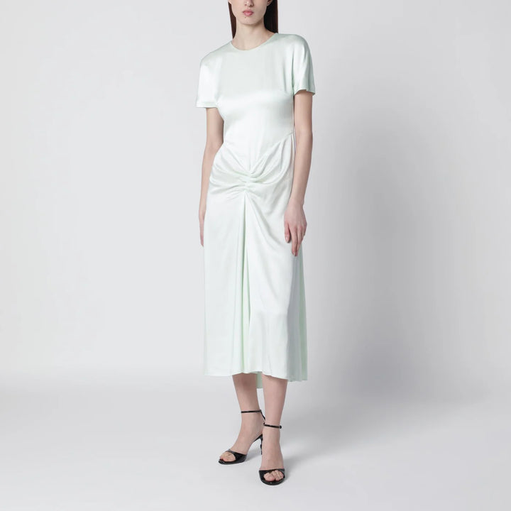 Victoria Beckham - Blaire dress with gathered waist in aloe colour