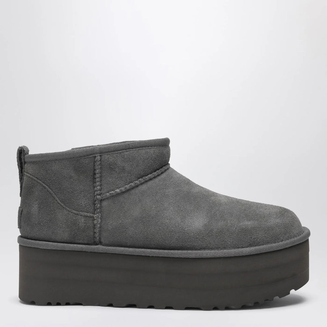 UGG - Classic Ultra Mini grey boot with platform