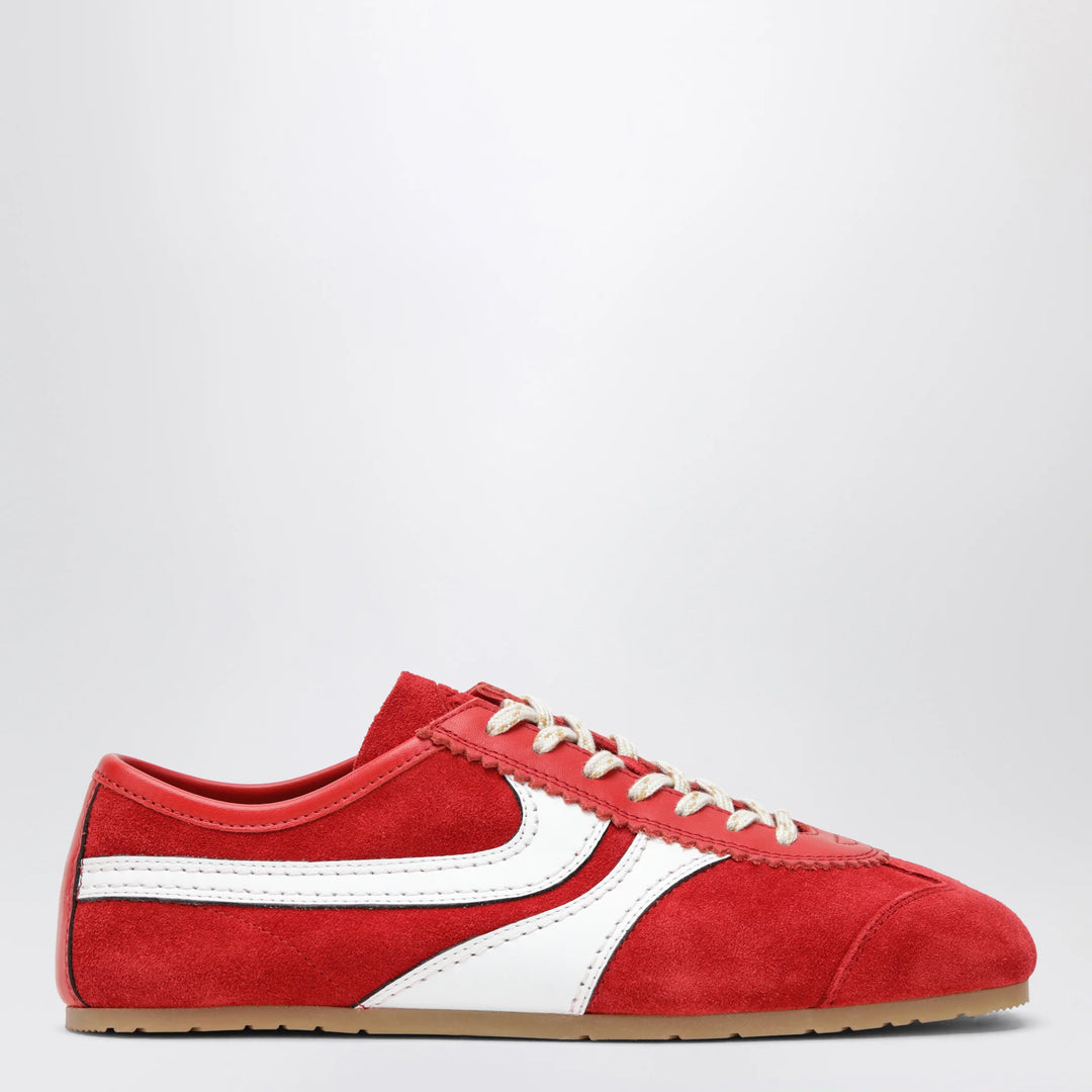 Dries Van Noten - Red/white leather and suede Sneakers