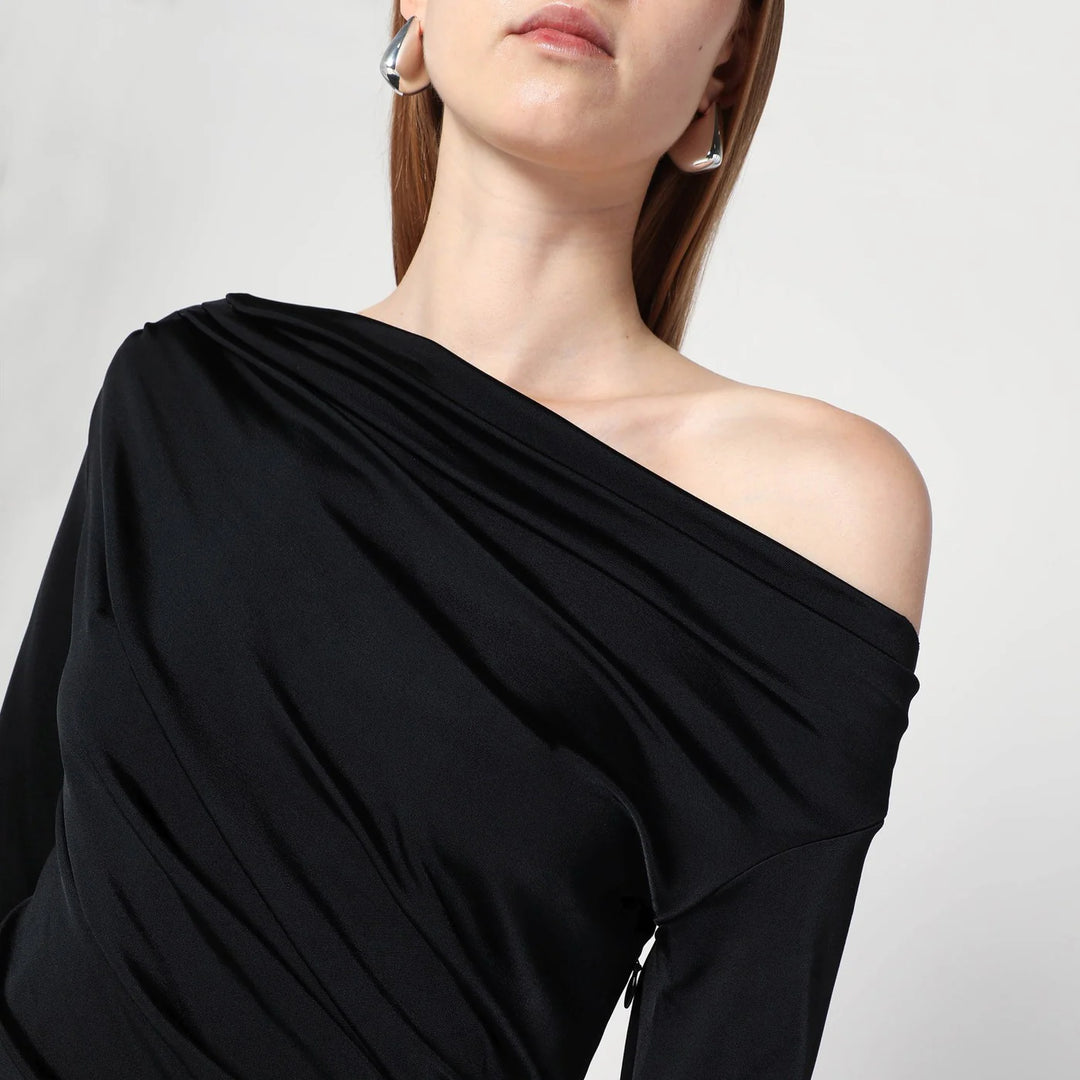 Victoria Beckham - Long black dress in viscose jersey