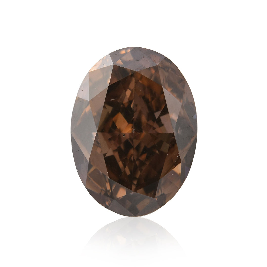 1.42 Carat Fancy Dark Pink Brown Oval Diamond VS2 GIA