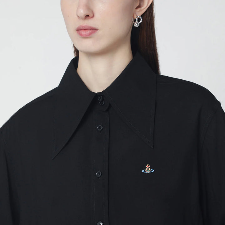 Vivienne Westwood - Black shirt with oversized collar