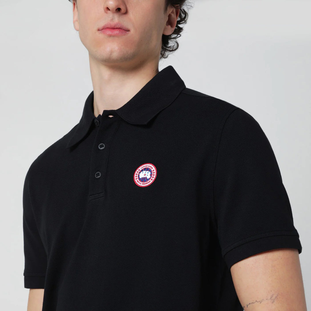 Canada Goose - Black polo shirt with logo patch