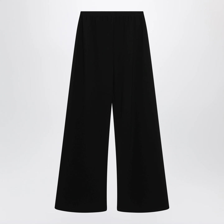 The Row - Gala wide-leg crepe trousers in black
