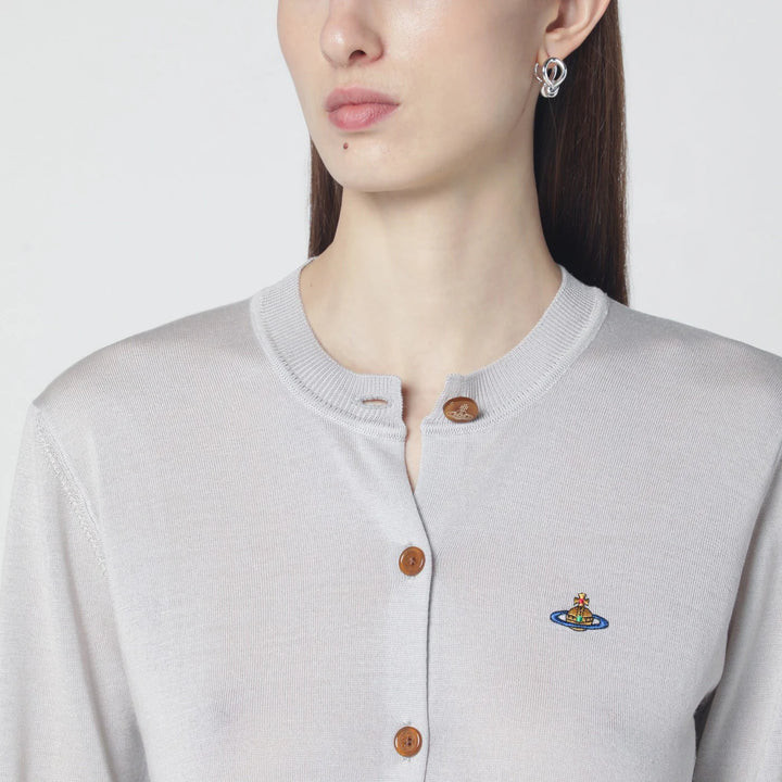 Vivienne Westwood - Light grey wool and silk cardigan