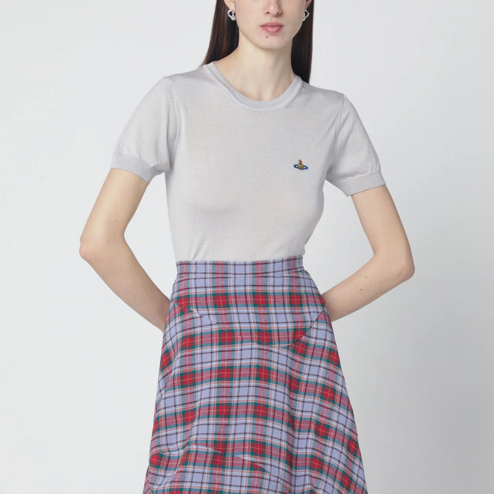 Vivienne Westwood - Light grey Bea wool and silk top