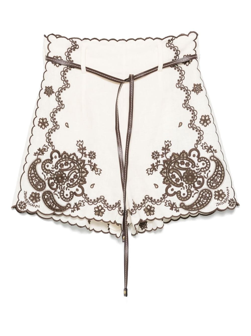 Short trousers Zimmermann Shorts Ivory Brand