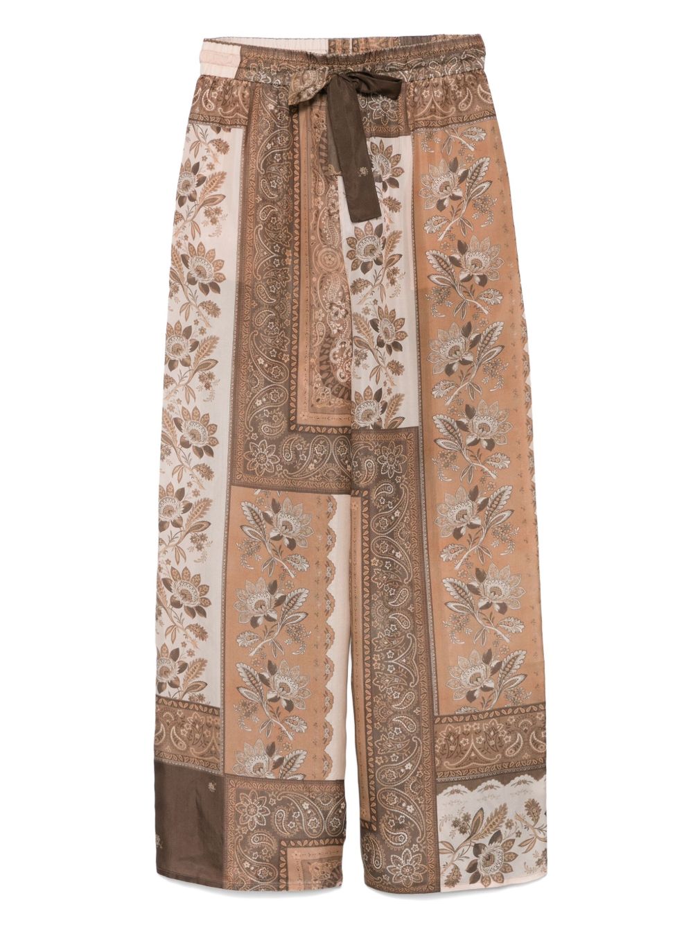 ZIMMERMANN Cream Rhiannon trousers with fantasy print