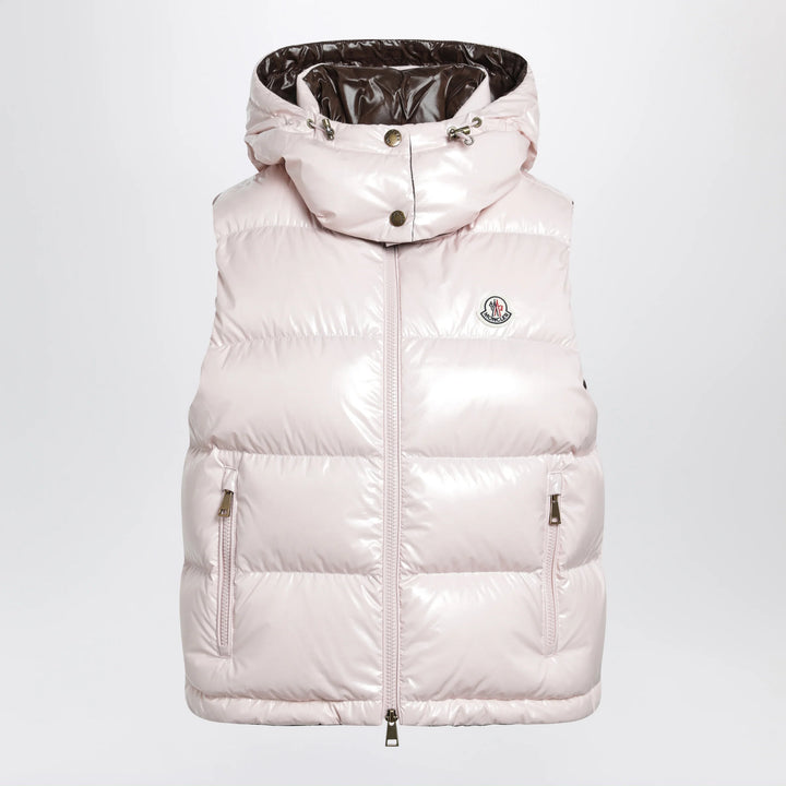 Moncler - Niverolle short down vest in nylon, pink