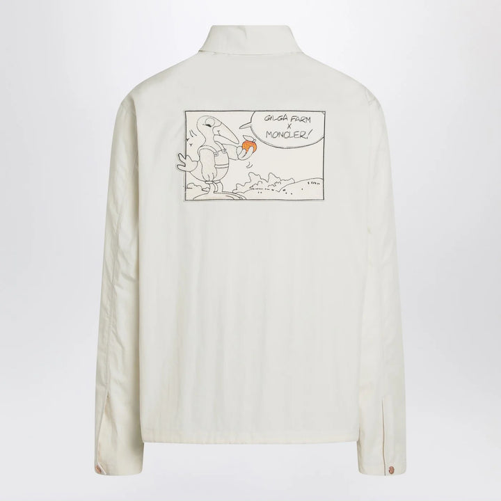 Moncler Genius - White Satsuma shacket in canvas and nylon