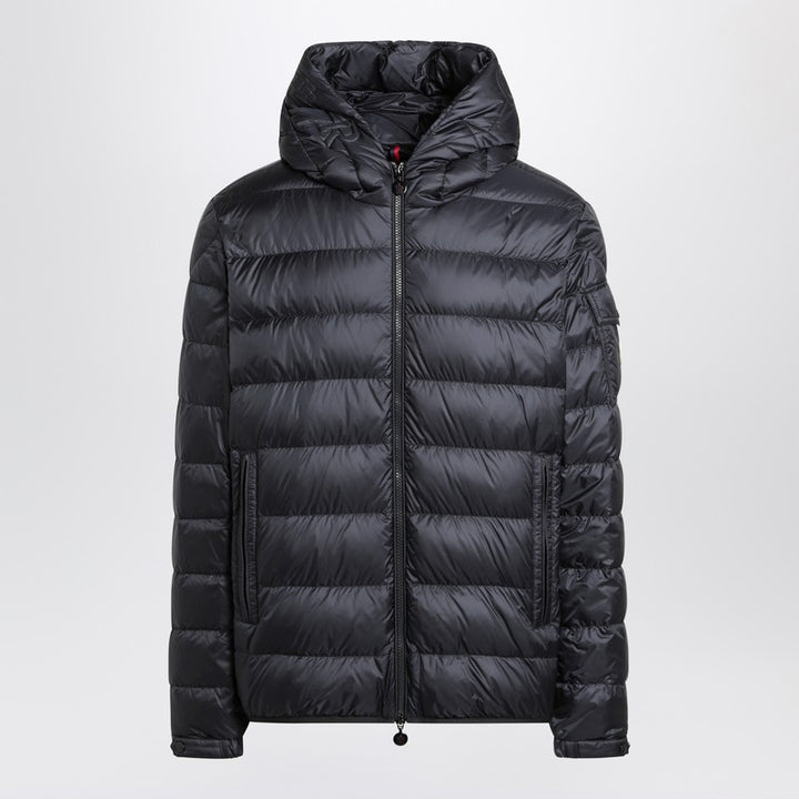 Moncler Short blue zip-up puffer