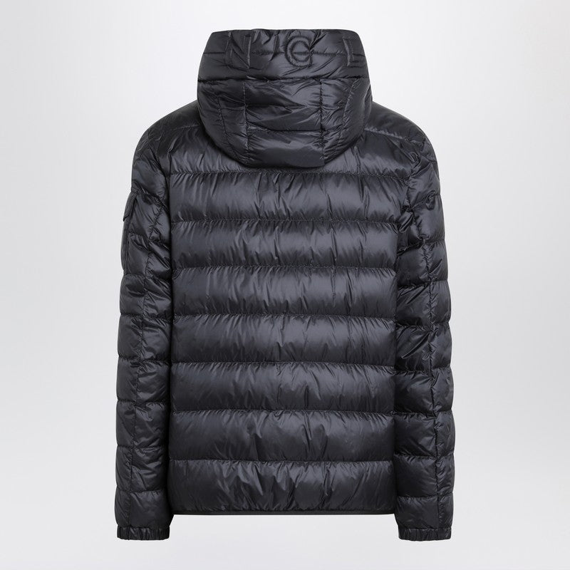 Moncler Short blue zip-up puffer