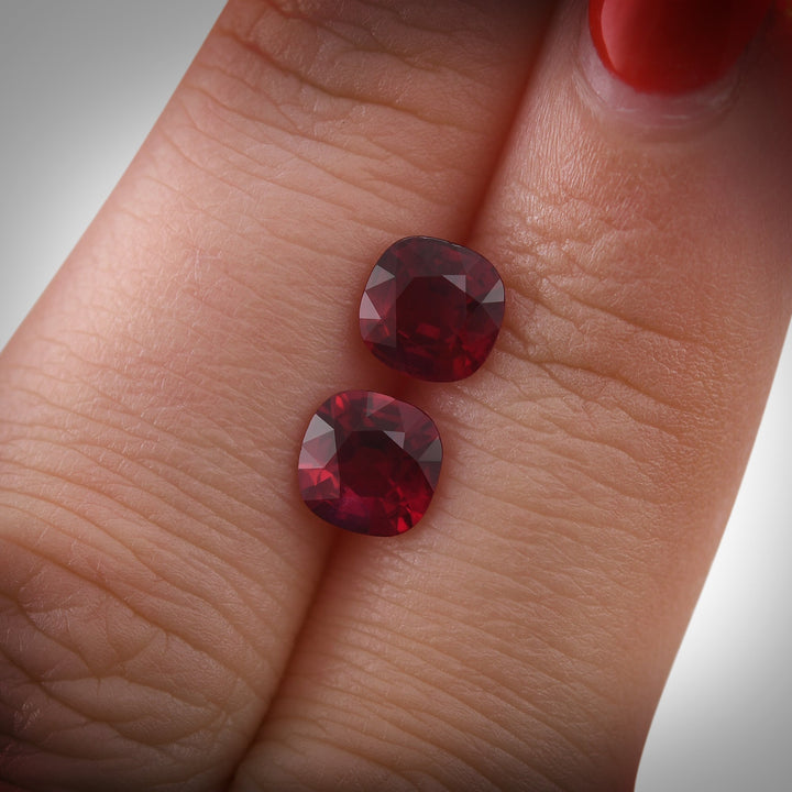 2.15 Carat Red MOZAMBIQUE Cushion Ruby CD