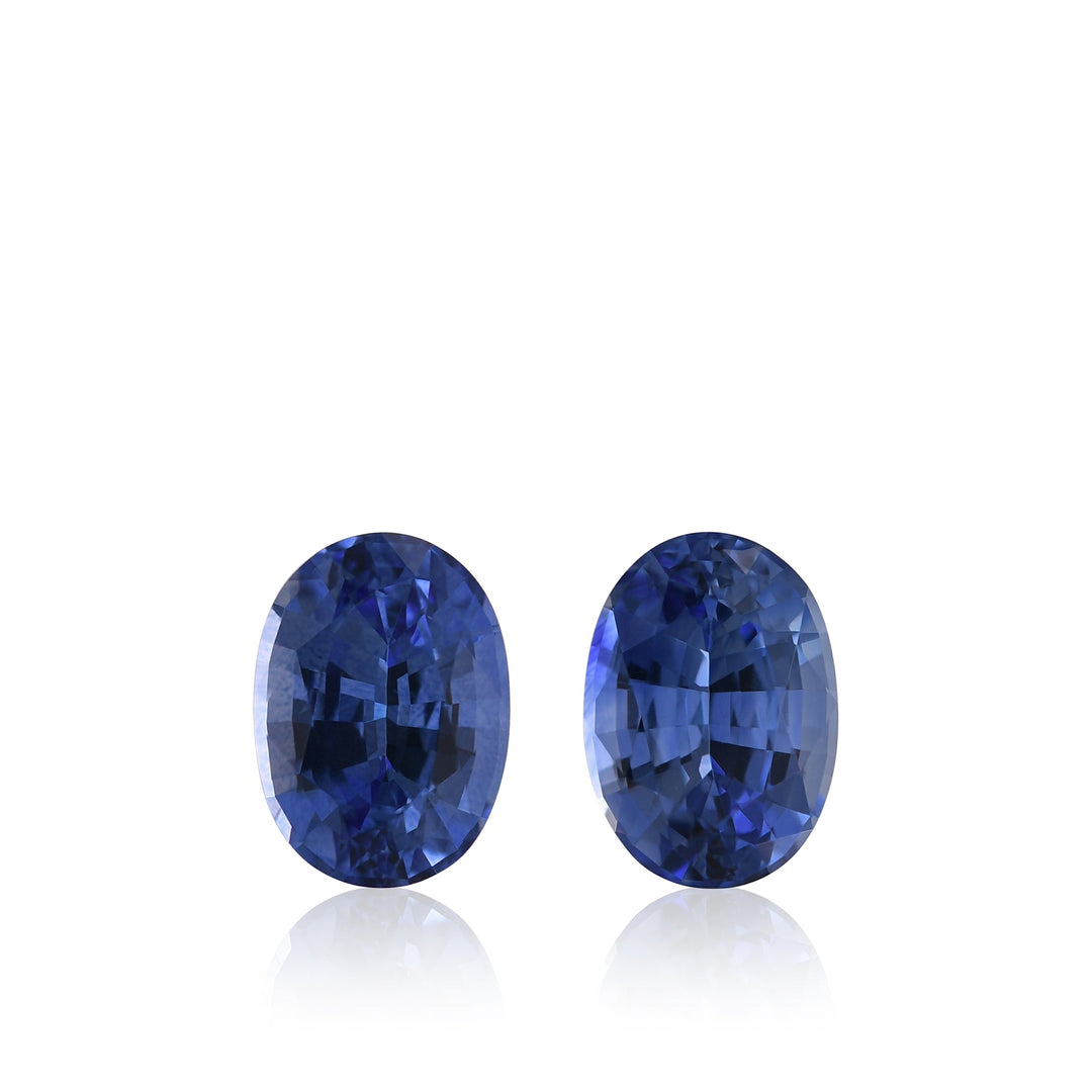 2.24 Carat Blue SRI LANKAN Oval Sapphires Pair