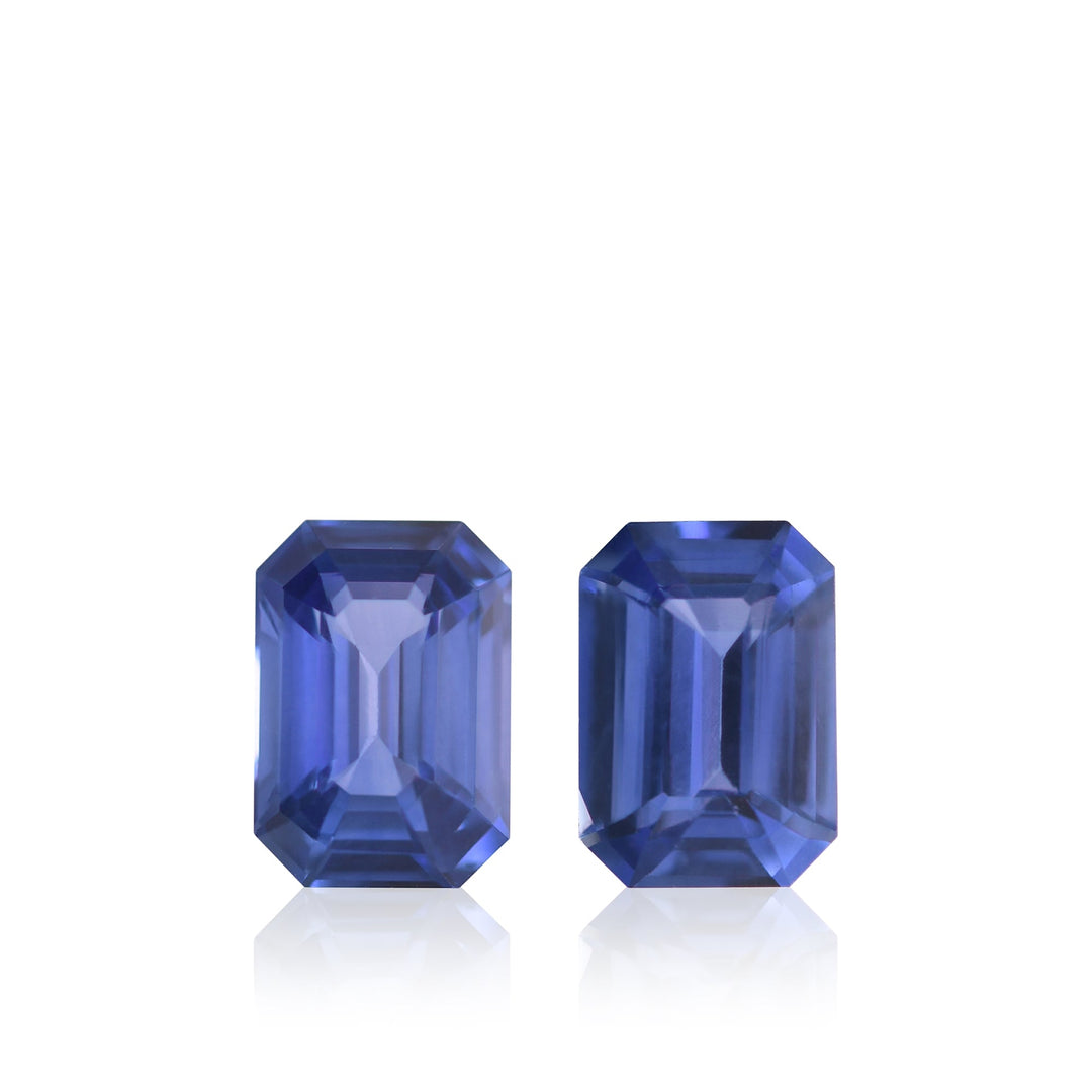 2.25 Carat Blue SRI LANKAN Emerald Sapphires Pair