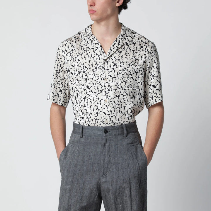 Dries Van Noten - Viscose shirt with black/ecru pattern
