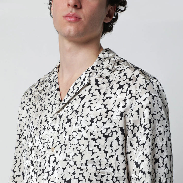 Dries Van Noten - Viscose shirt with black/ecru pattern